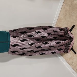 Size 1! Shiny pink with black embroidery skirt